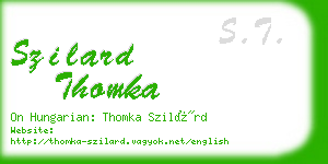 szilard thomka business card